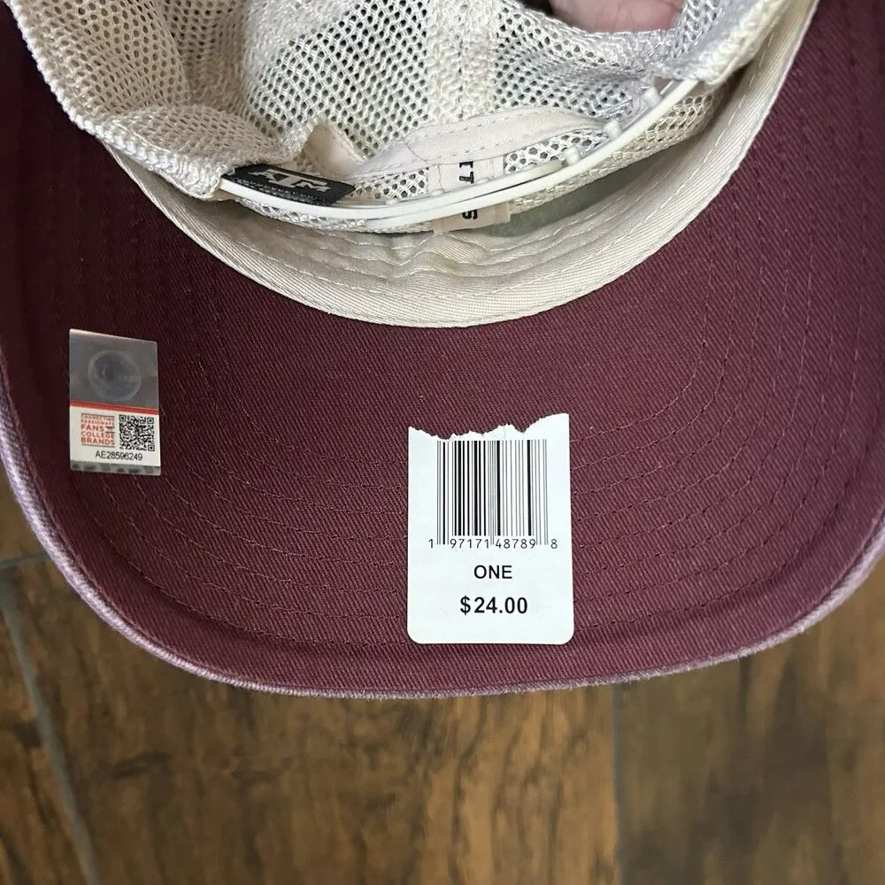New Texas A&M Aggies Hat Maroon Logo Strap-Back Mesh Baseball Cap NCAA One Size